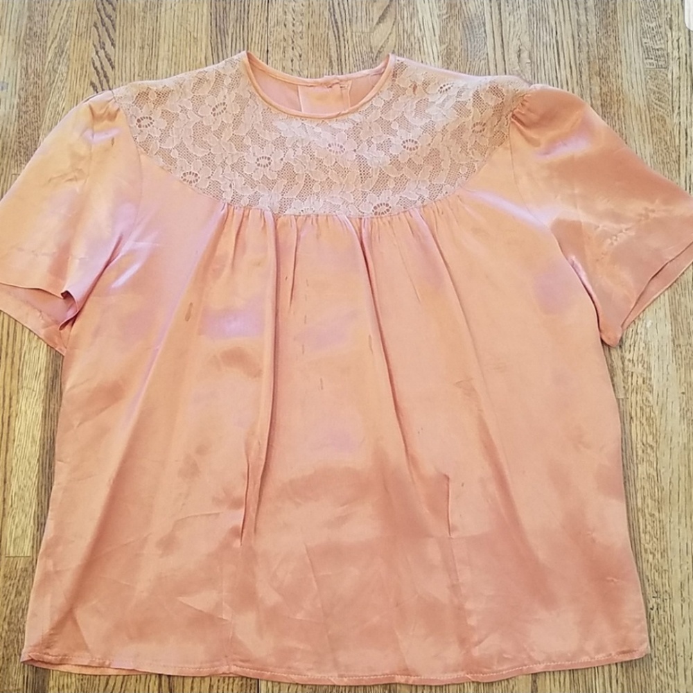 Antique / vintage OLD satin (?) blouse